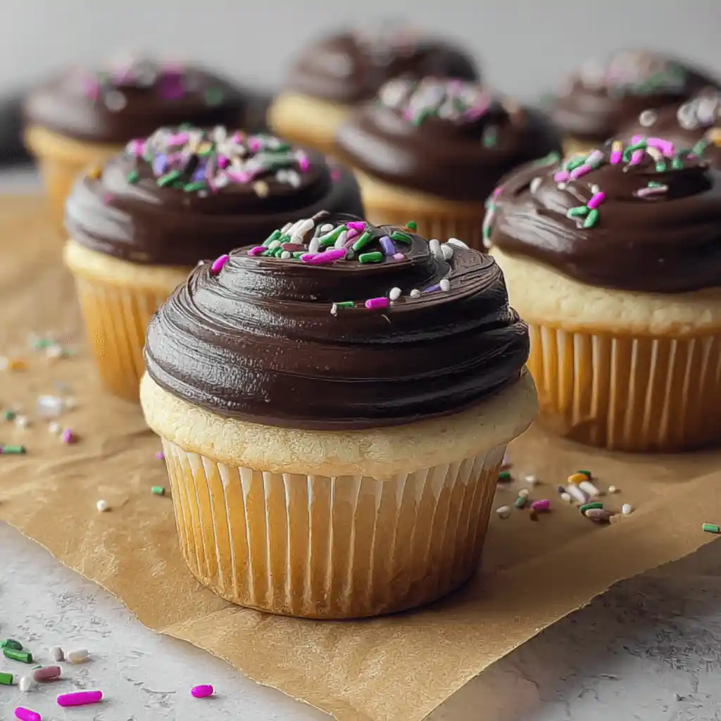 Vanilla Cupcakes with Chocolate Frosting That Everyone Will Love