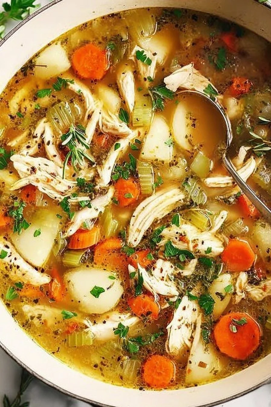Cozy Healthy Homemade Chicken Soup
