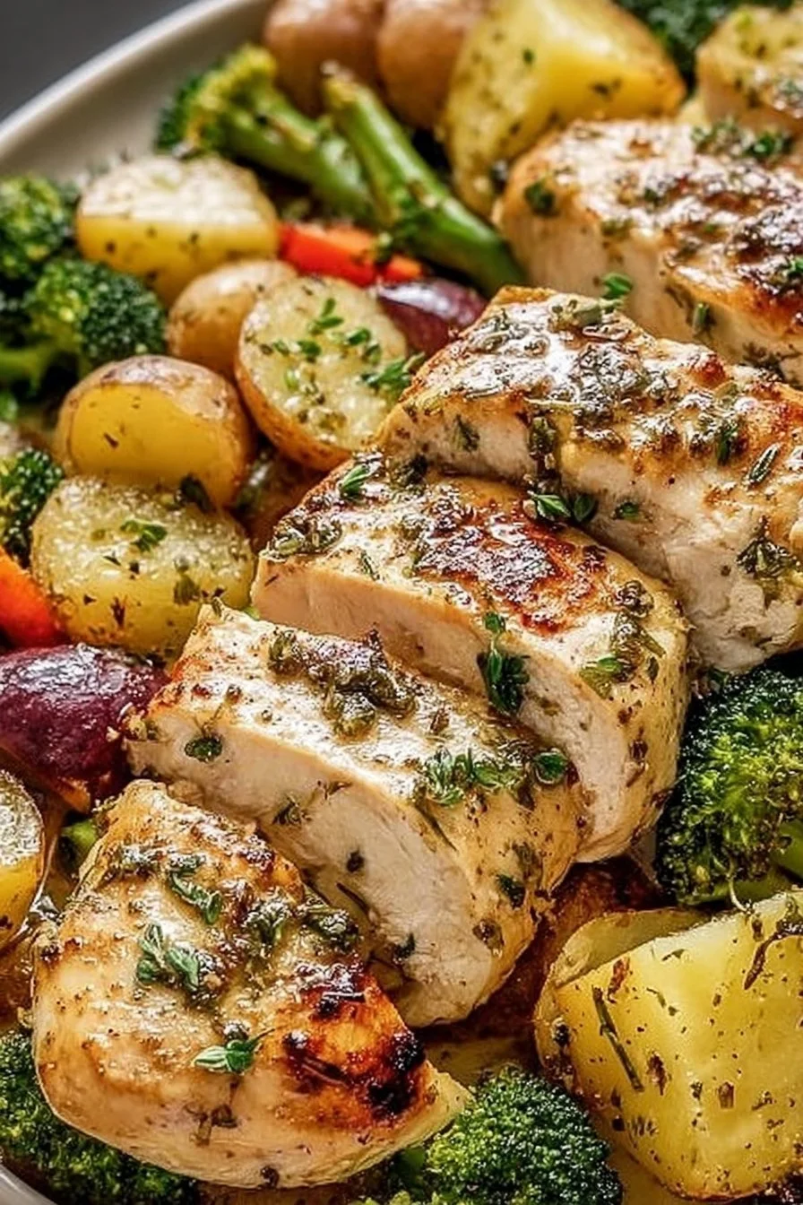 Cozy Sheet Pan Garlic Butter Chicken and Veggies