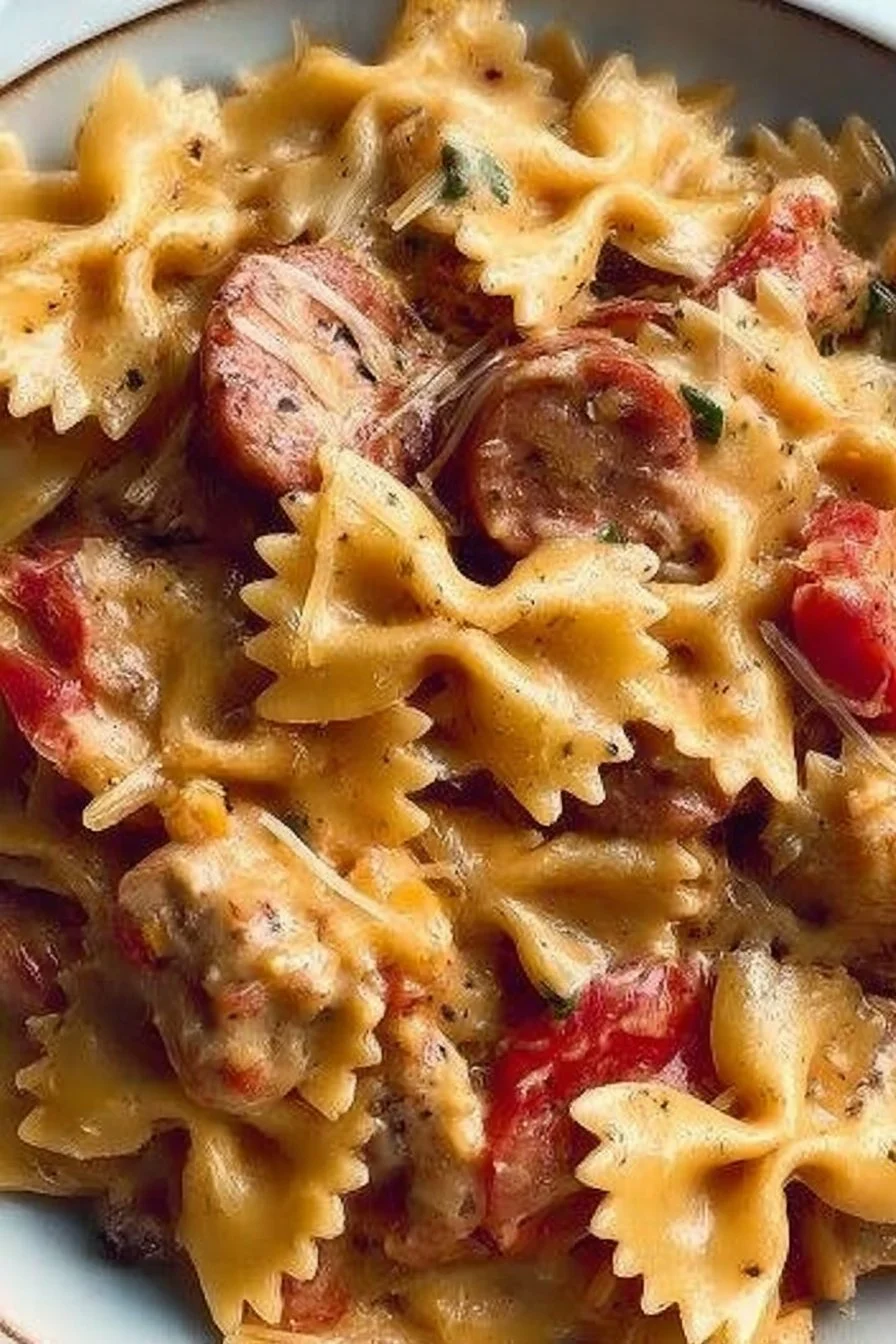 One Pot Creamy Cajun Sausage Pasta