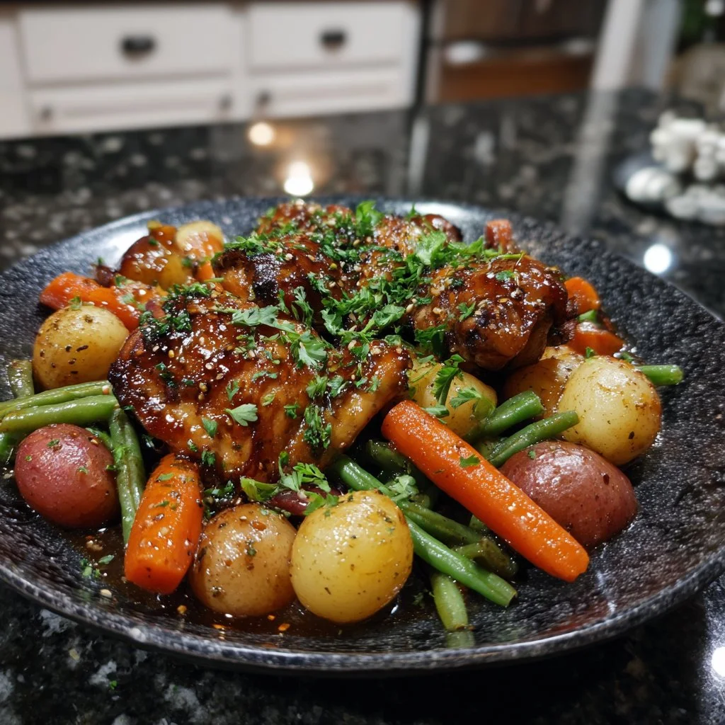 Cozy Slow Cooker Honey Garlic Chicken and Veggies