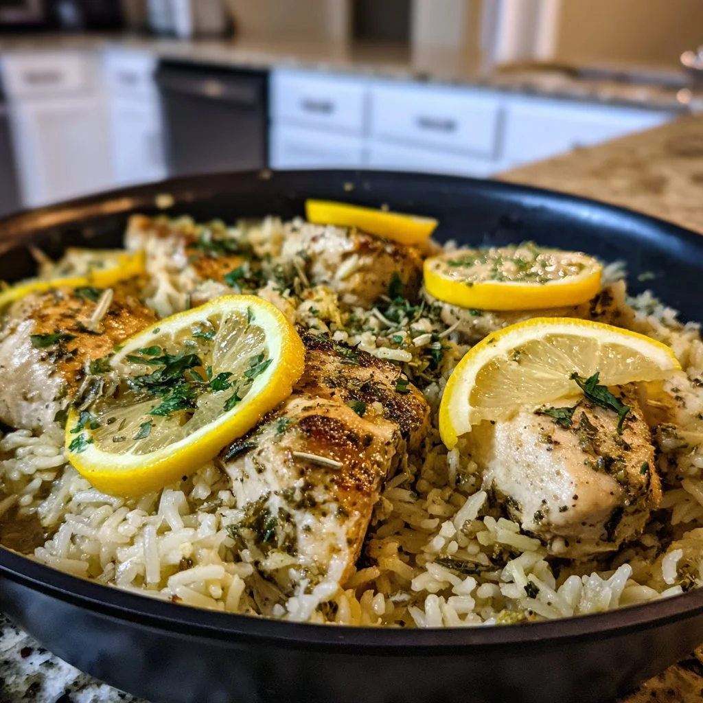 Amazing Lemon Herb Chicken and Rice