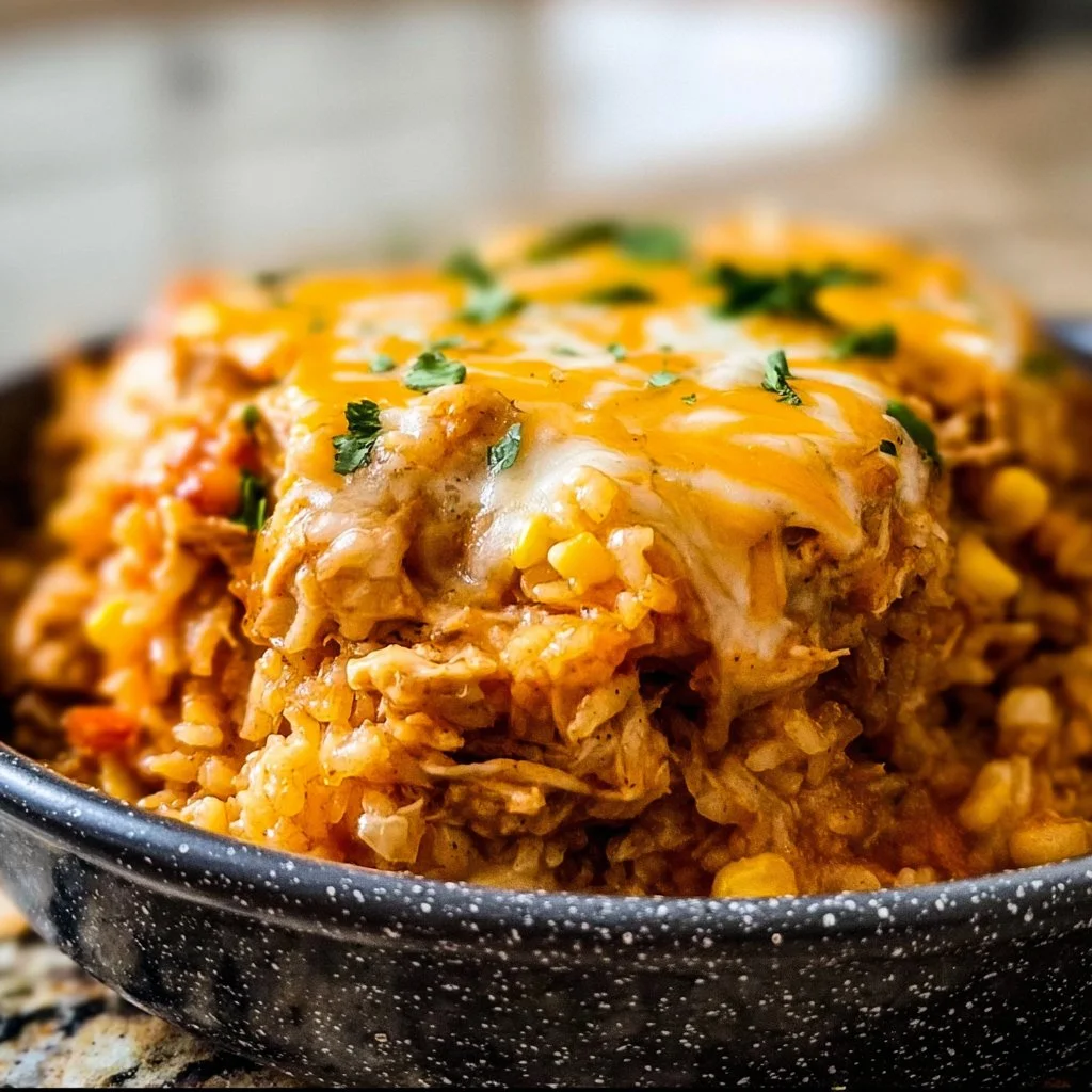 Chicken Enchilada Rice Casserole