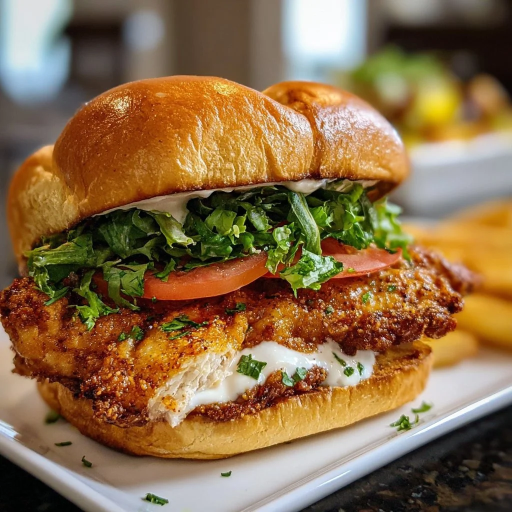 Cajun Chicken Sandwich with Garlicky Aioli