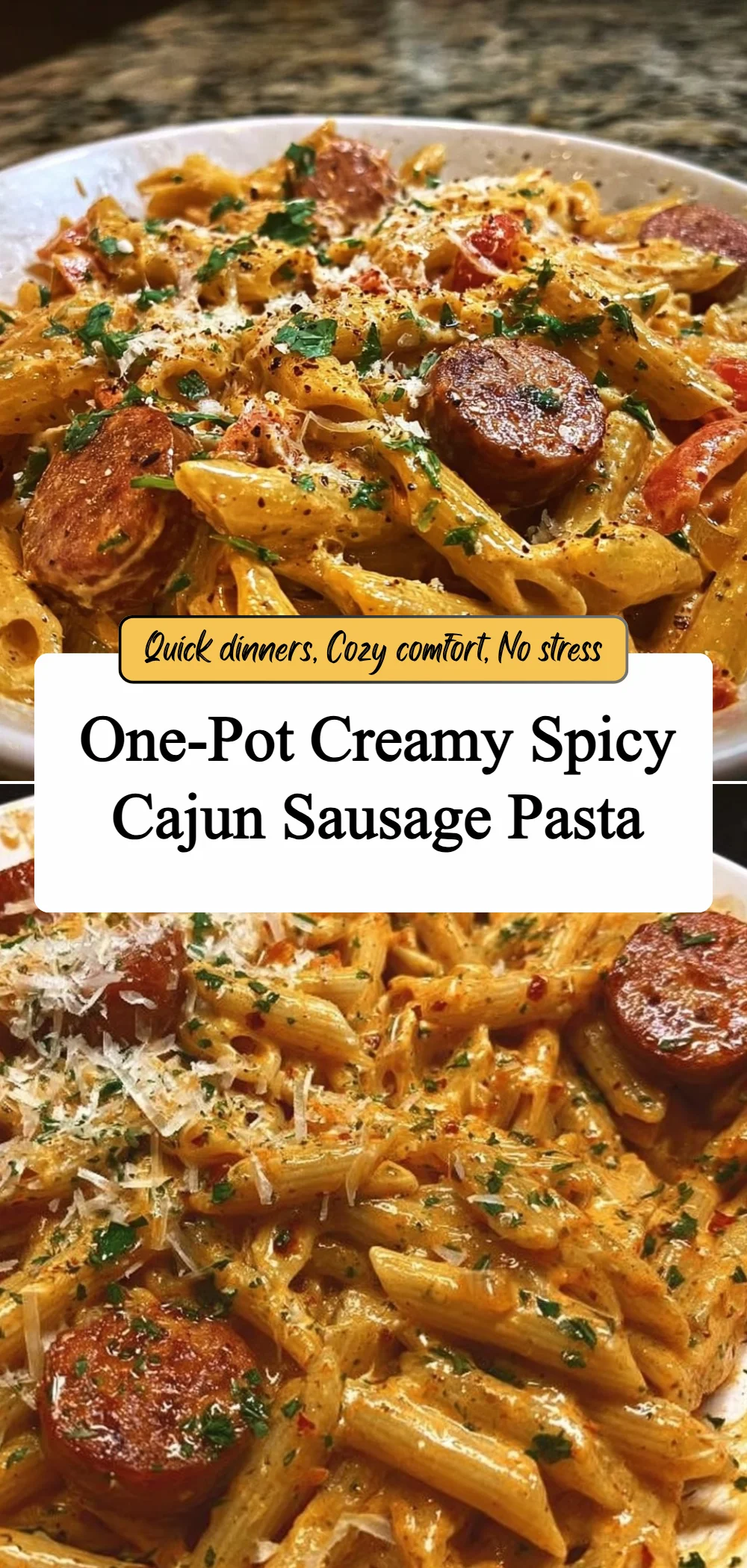 one pot creamy spicy cajun sausage pasta 2026 05 16 012516
